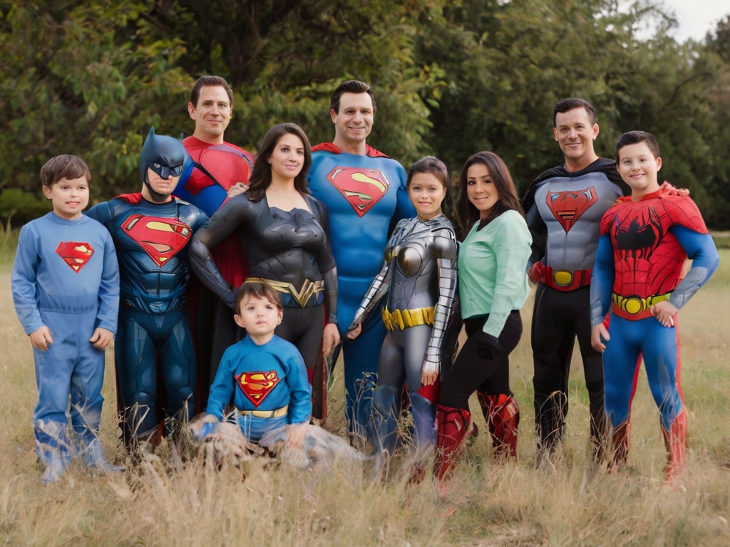 Family Portrait Super Heroes