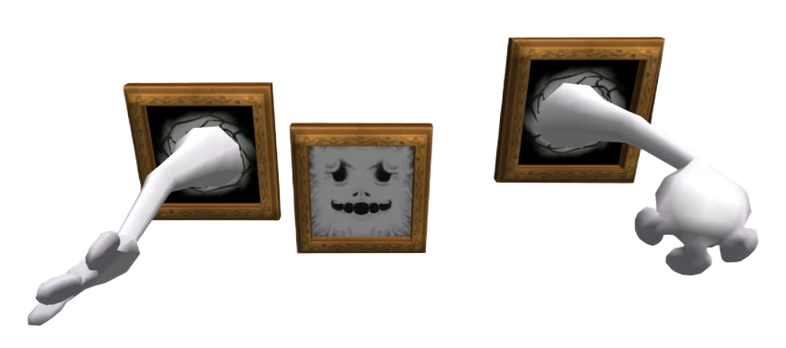 Wario encounters the Terrible Portraits twice while exploring the mysterious Mirror Mansion